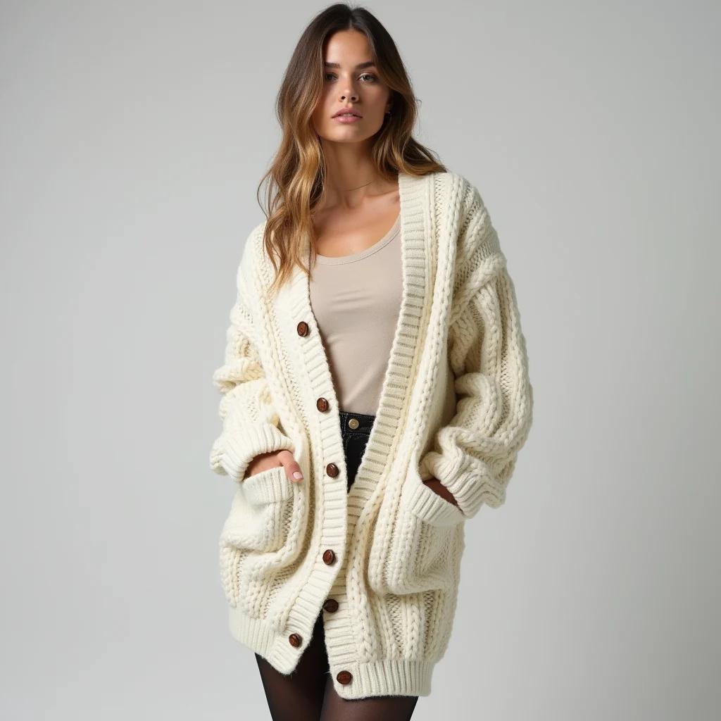 Chunky Cable Cardigan