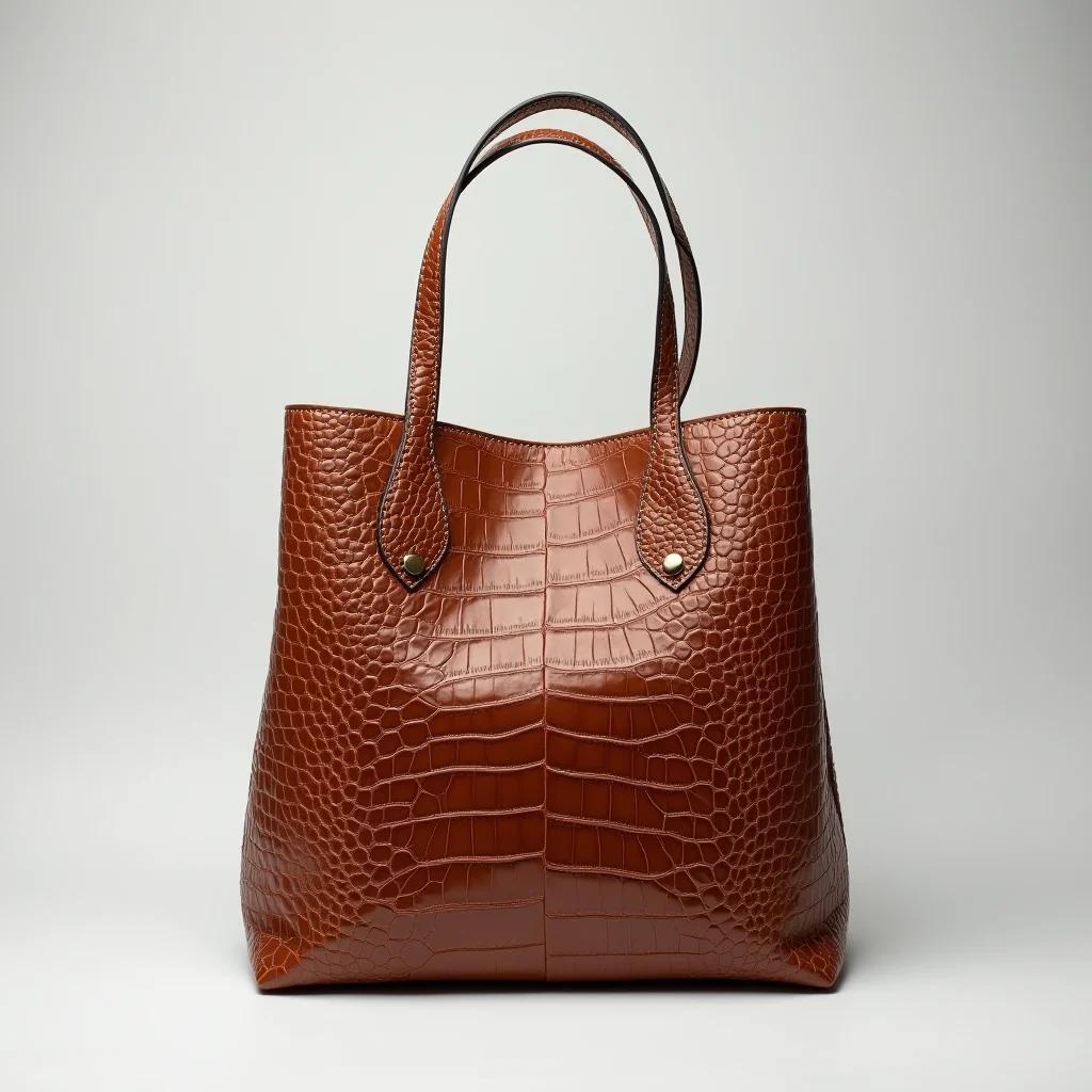 Croc-Effect Tote