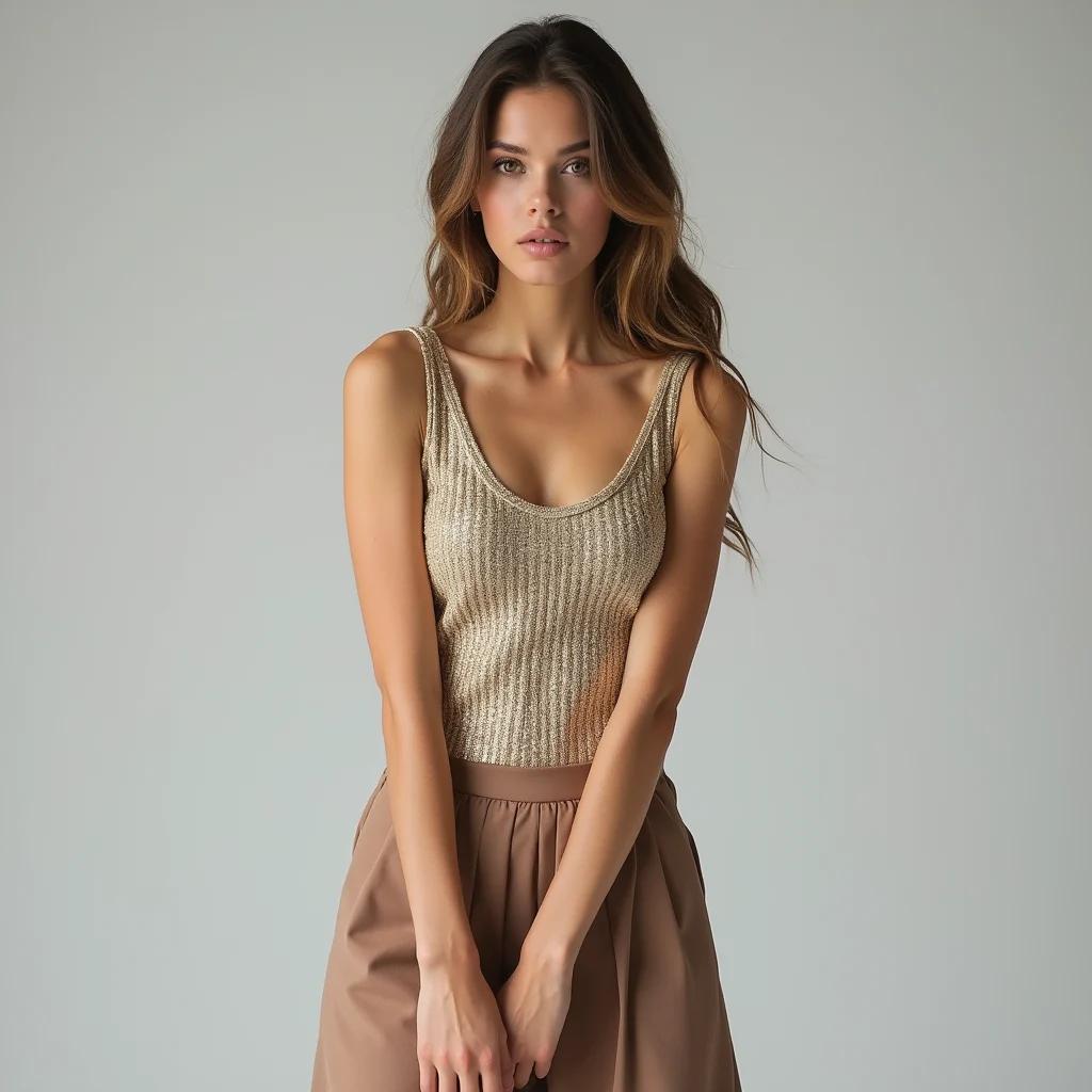 Metallic Knit Top