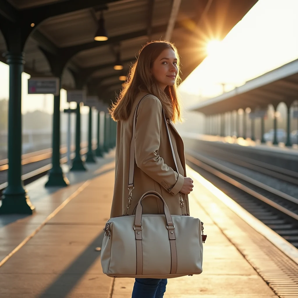 Weekend escape uniform: the storm trench plus the canvas weekender. Zero overpacking.
